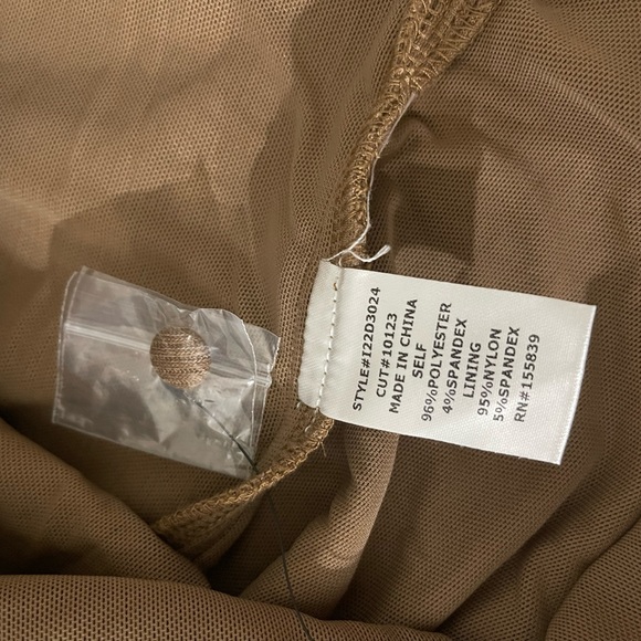 NWT Vici Celeste Ribbed Cutout Strapless Midi Dress in Mocha L Sexy Chic Fashion - Picture 13 of 15